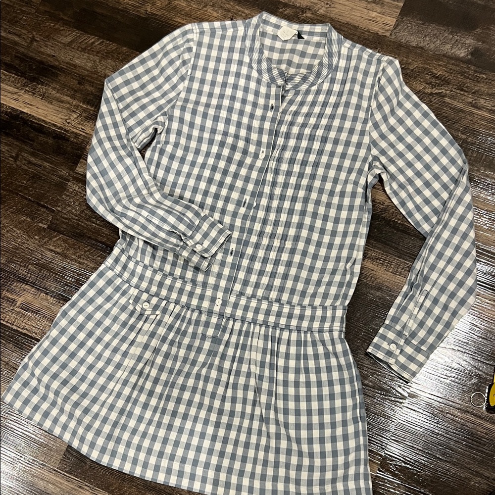Blue and White Gingham Dress
